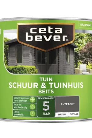 Meest Verkocht CetaBever Schuur & Tuinhuis Beits Dekkend - Antraciet